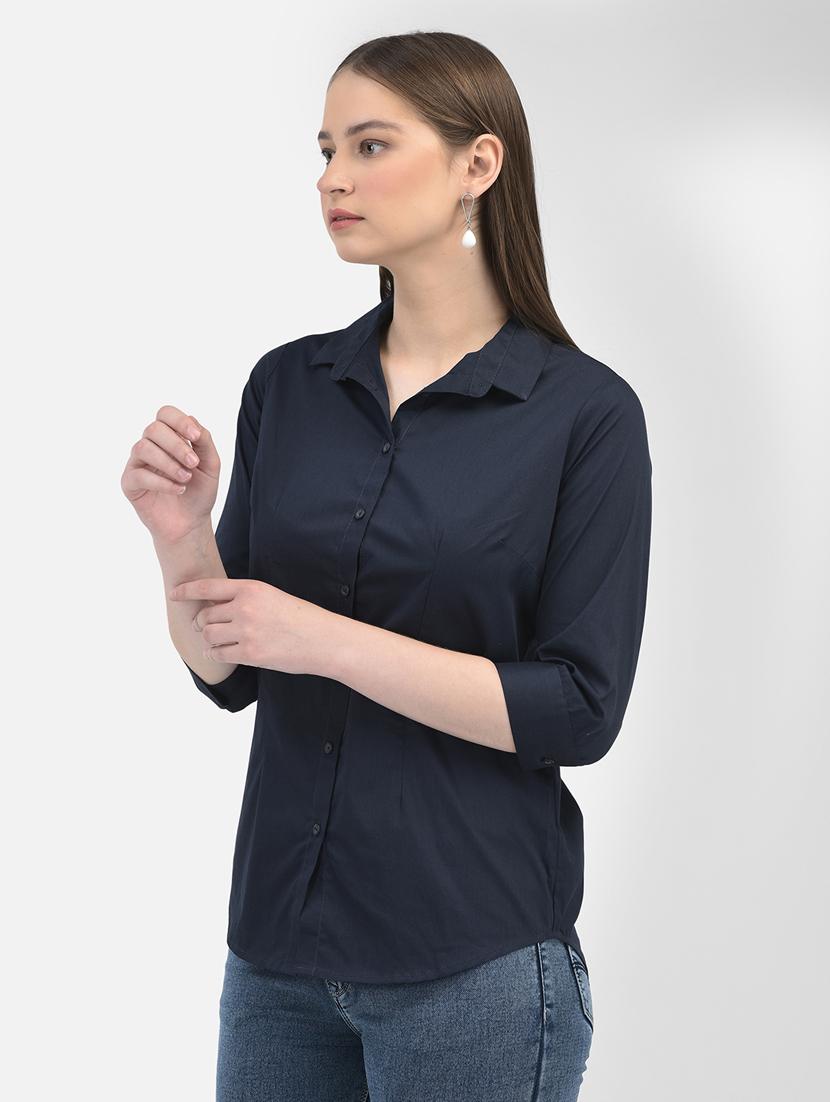 women's high-low solid color shirt - 20895357 -  Standard Image - 1