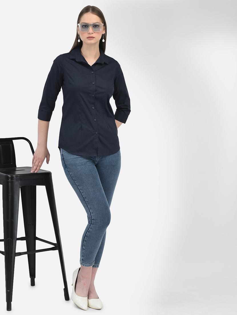 women's high-low solid color shirt - 20895357 - Standard Image - 4
