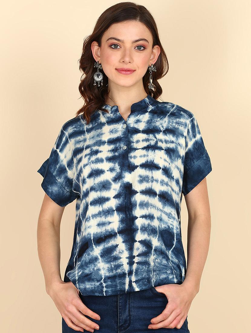 women tie & dye relaxed fit regular top - 20895973 -  Zoom Image - 0