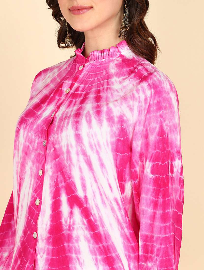 tie & dyed high-low shirt - 20896216 - Standard Image - 4