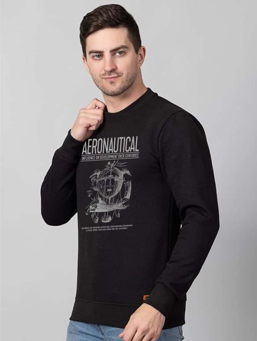 men front print long sleeve sweatshirt - 20896845 -  Standard Image - 1