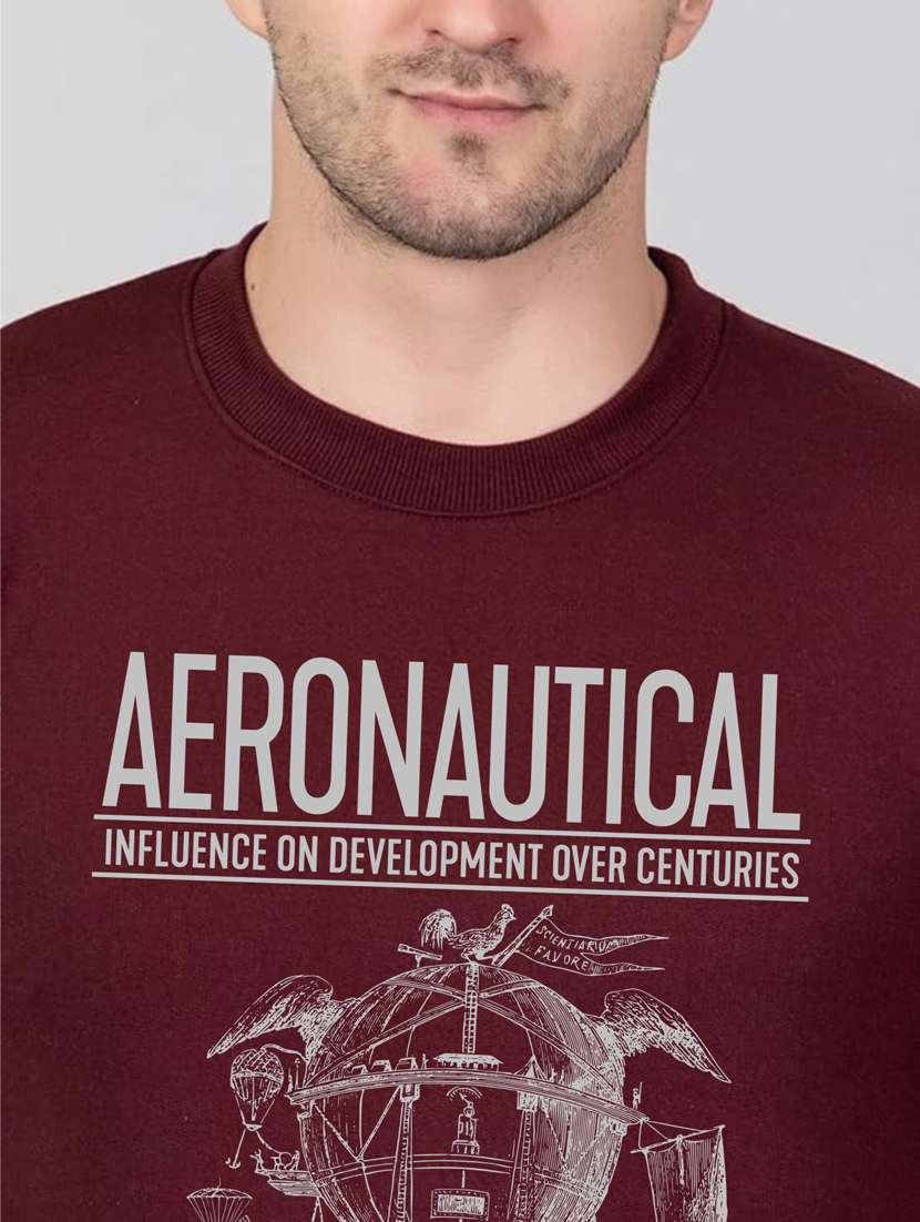 men round neck front print sweatshirt - 20896846 -  Standard Image - 4