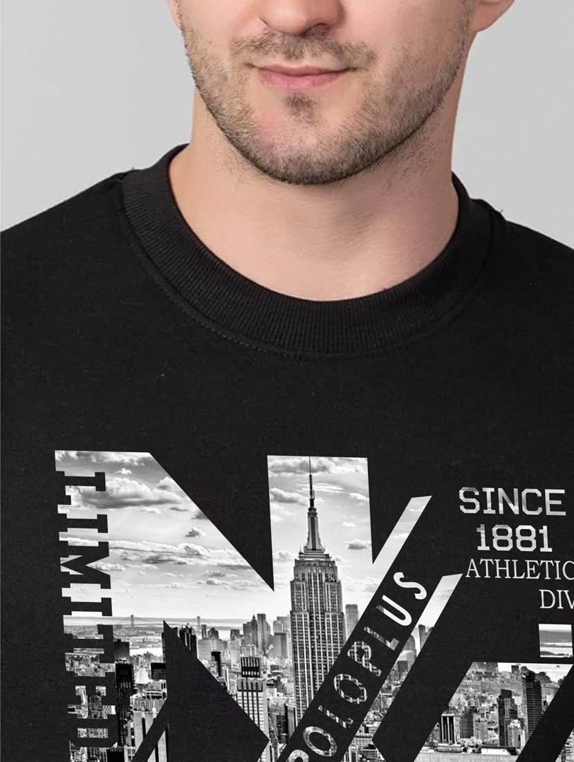 men front print long sleeve sweatshirt - 20896866 - Standard Image - 4
