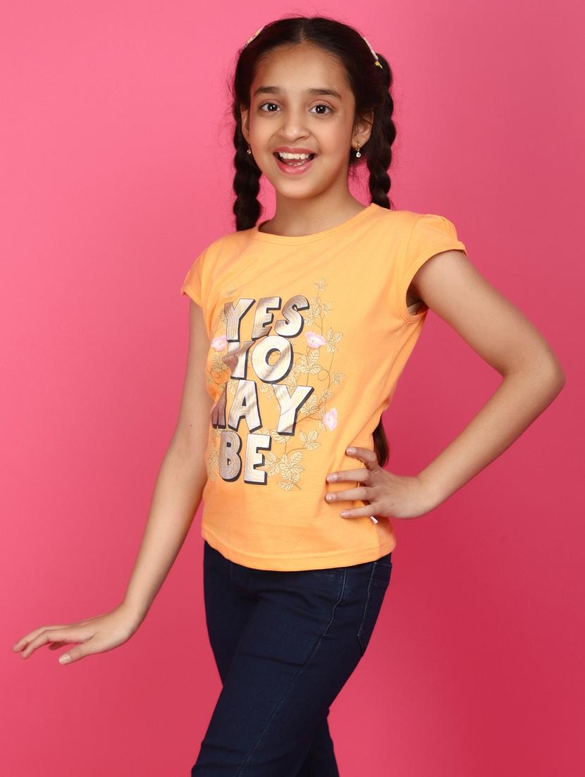 orange cotton regular tee - 20901271 -  Standard Image - 1