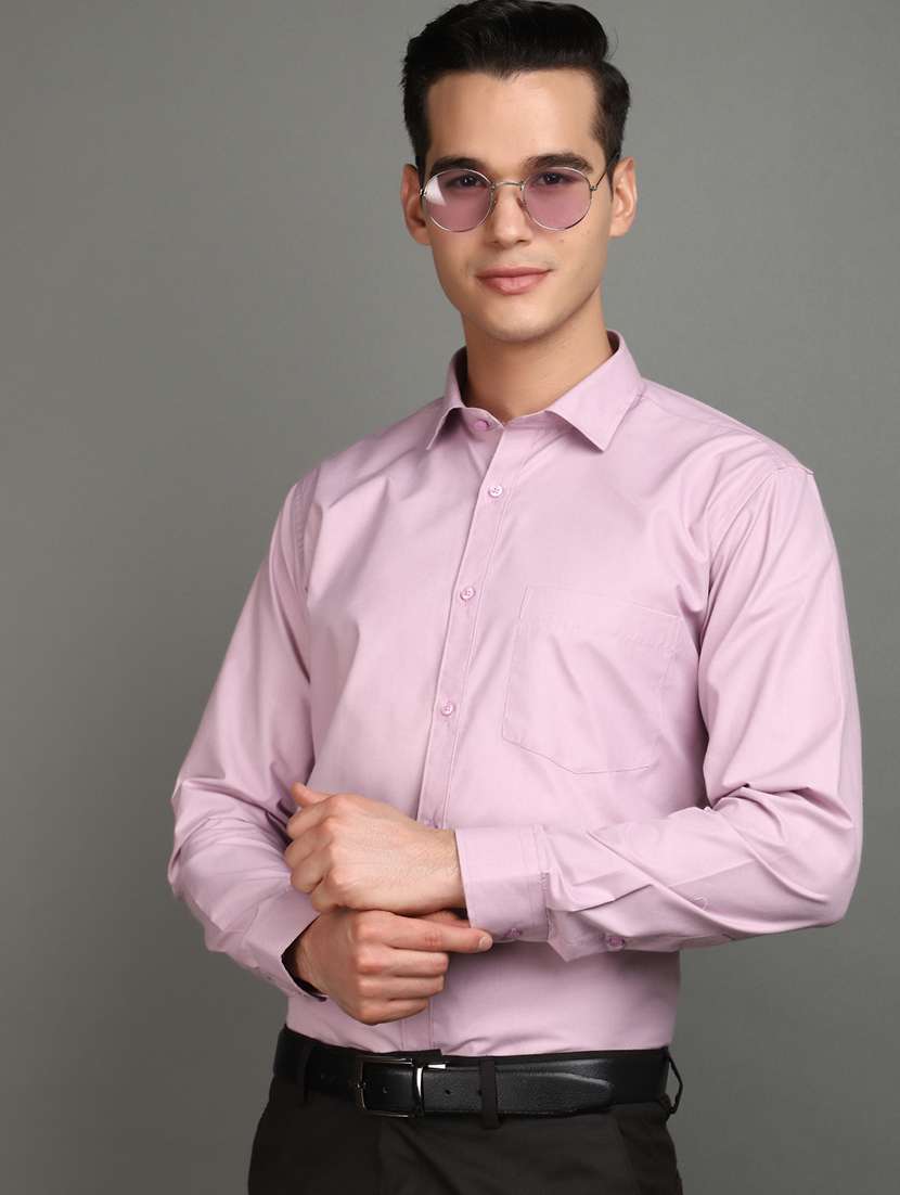 men solid color formal shirt - 20901274 -  Standard Image - 1