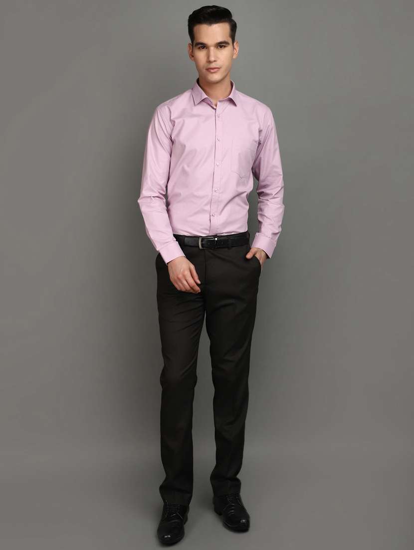 men solid color formal shirt - 20901274 -  Standard Image - 4