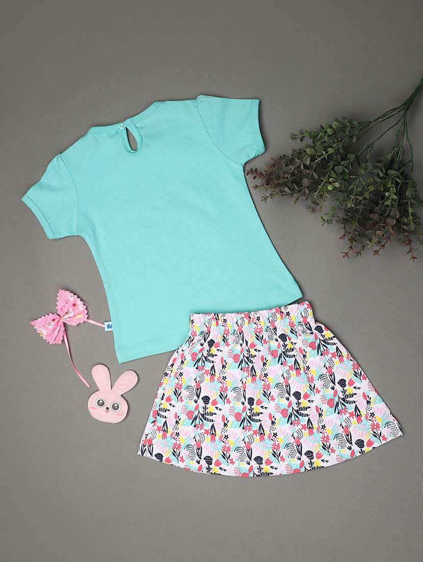 girls printed skirt top set - 20901279 -  Standard Image - 1