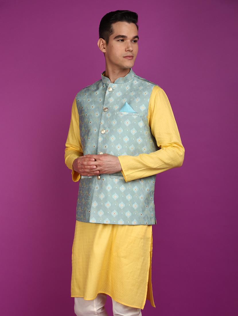 men self design nehru jacket - 20901292 - Standard Image - 1