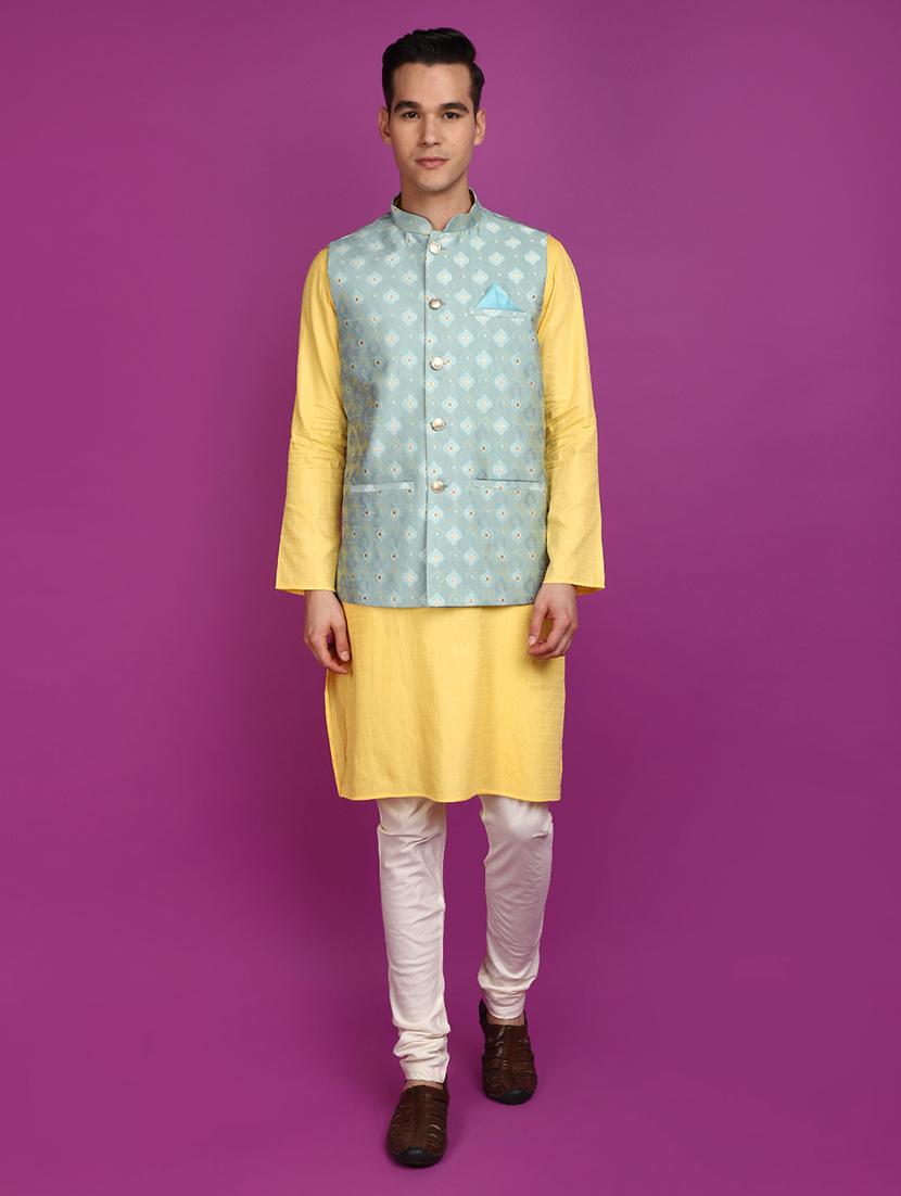 men self design nehru jacket - 20901292 - Standard Image - 4