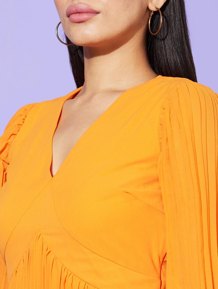 women's fit & flare solid color dress - 20901448 - Standard Image - 4