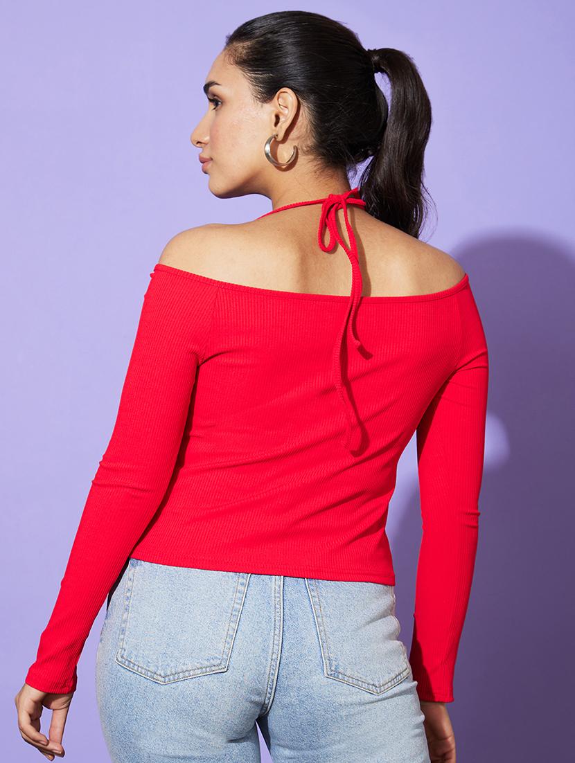 red solid regular top - 20901469 -  Standard Image - 1