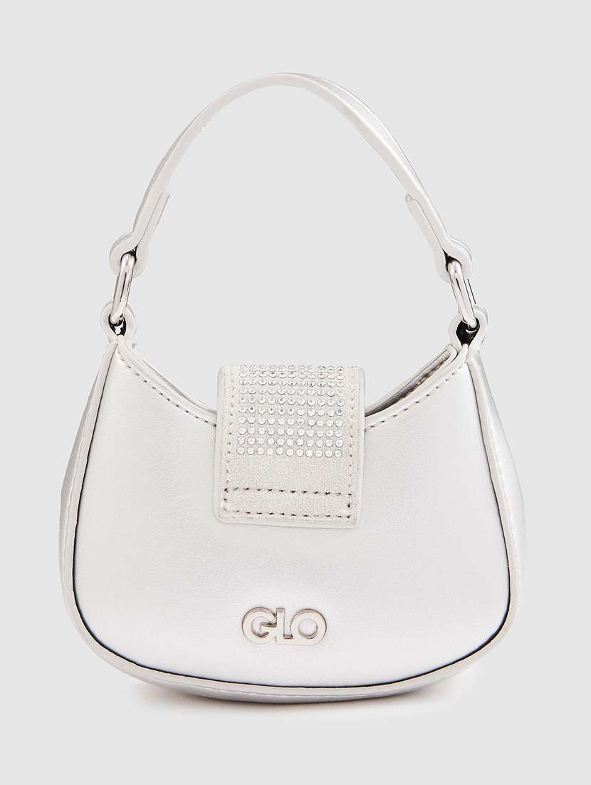 silver leatherette (pu) sling bag - 20906603 -  Standard Image - 1