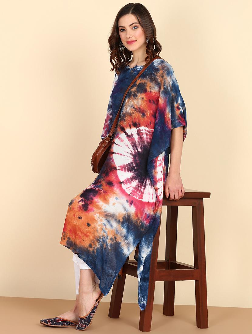 women tie & dye relaxed fit kaftan tunic - 20906622 -  Standard Image - 1