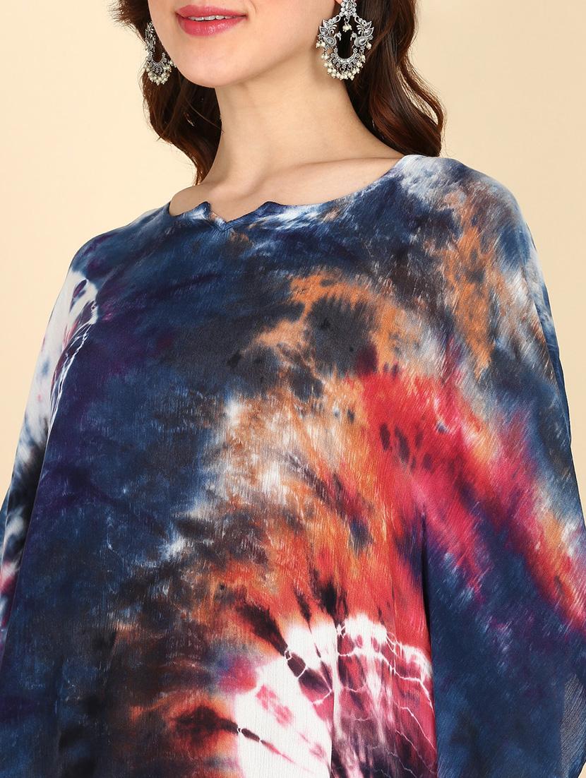 women tie & dye relaxed fit kaftan tunic - 20906622 - Standard Image - 4