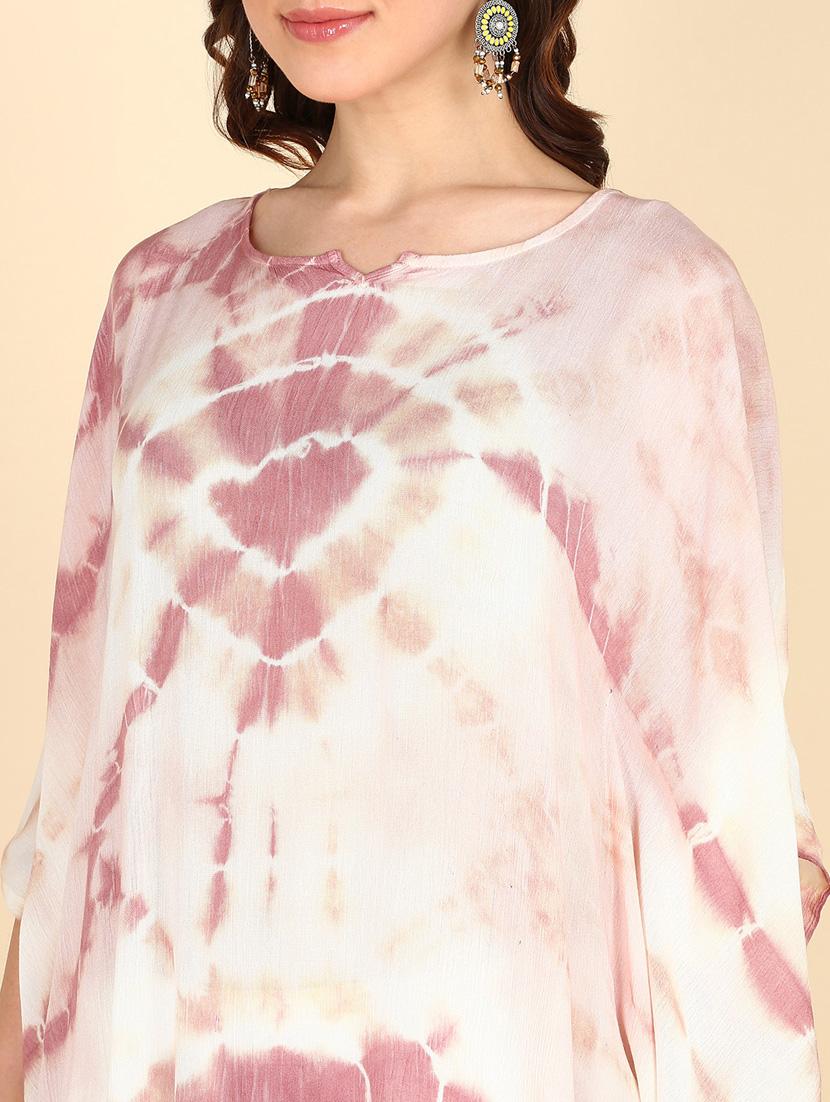 women tie & dye relaxed fit kaftan tunic - 20906623 - Standard Image - 4