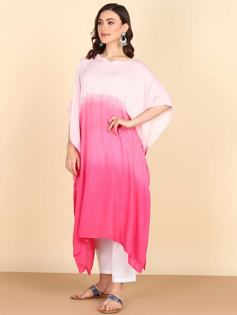 women tie & dye relaxed fit kaftan tunic