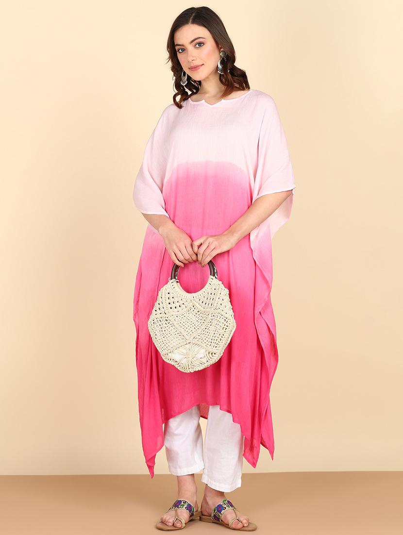 women tie & dye relaxed fit kaftan tunic - 20906624 - Standard Image - 1