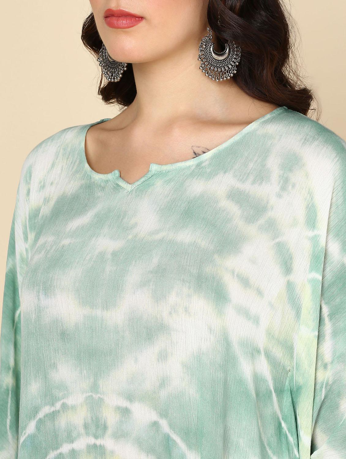 women tie & dye relaxed fit kaftan tunic - 20906628 - Standard Image - 4