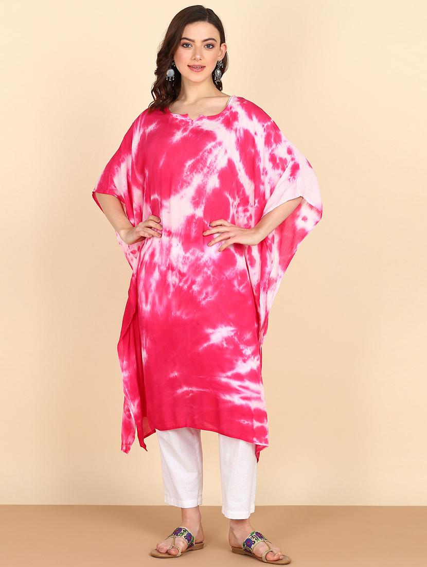 women tie & dye relaxed fit kaftan tunic - 20906629 - Zoom Image - 0