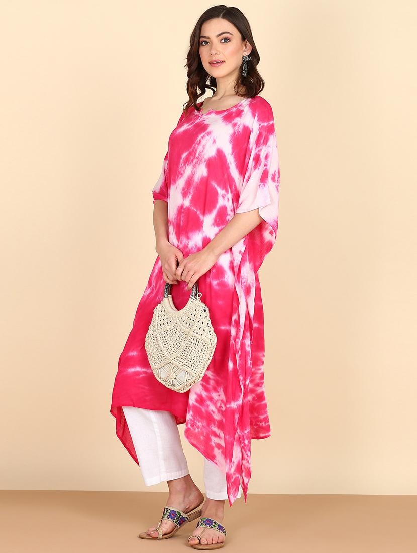 women tie & dye relaxed fit kaftan tunic - 20906629 -  Standard Image - 1
