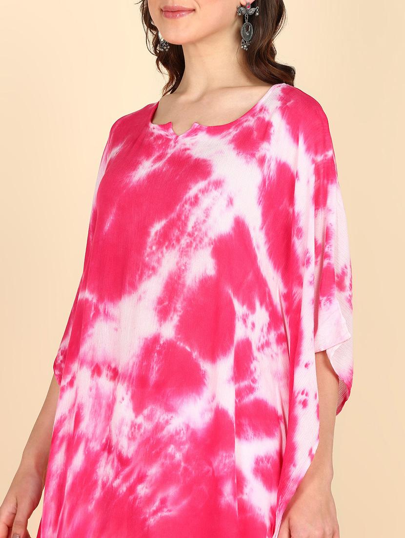 women tie & dye relaxed fit kaftan tunic - 20906629 - Standard Image - 4