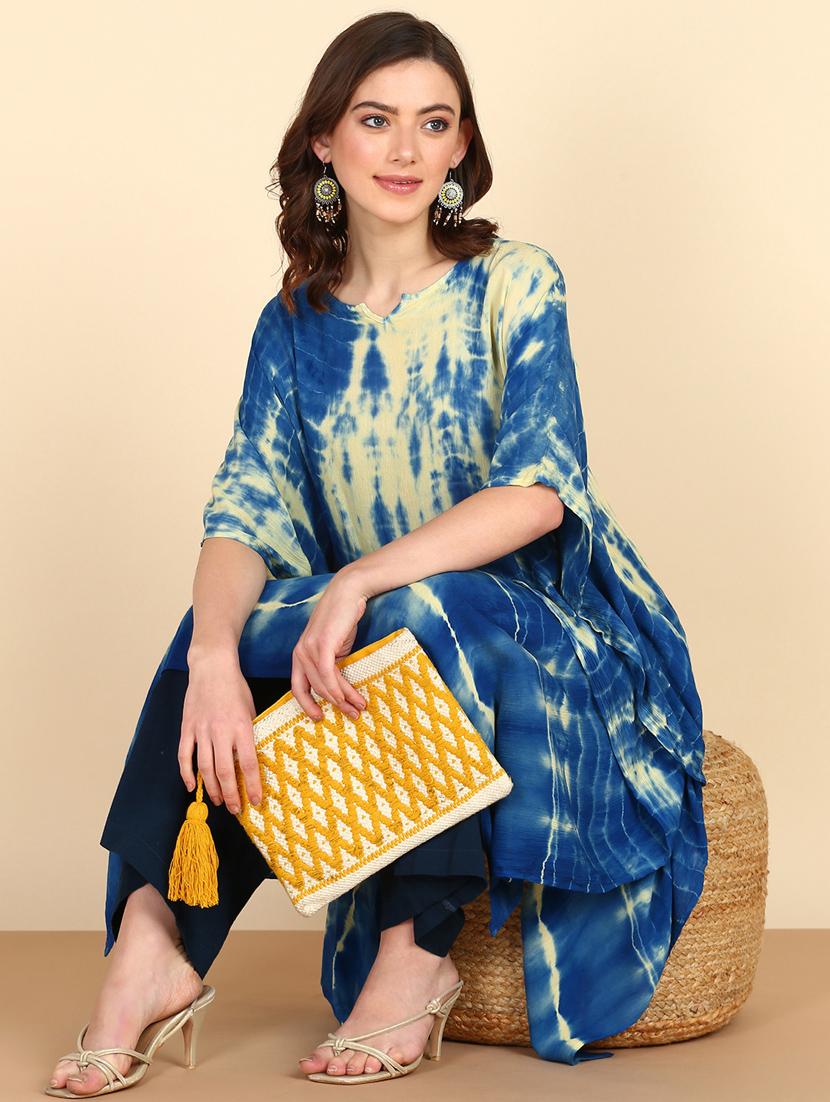 women tie & dye relaxed fit kaftan tunic - 20906630 -  Standard Image - 1