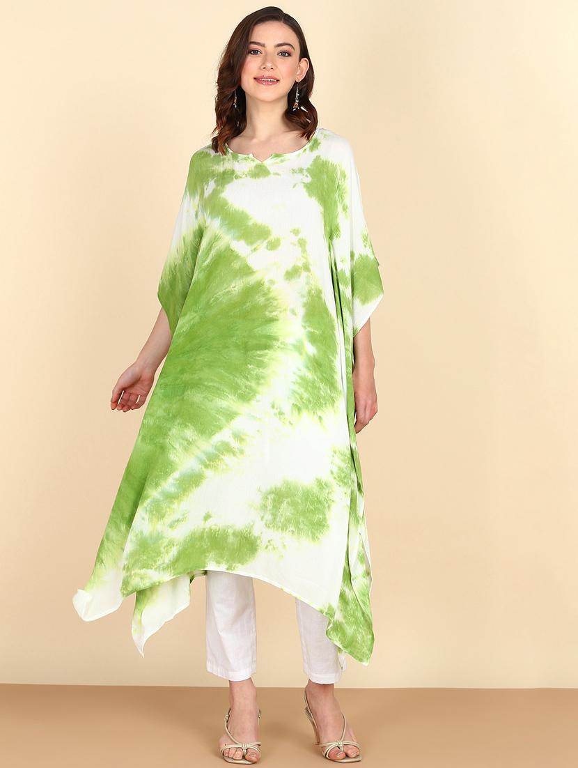 women tie & dye relaxed fit kaftan tunic - 20906631 -  Standard Image - 1