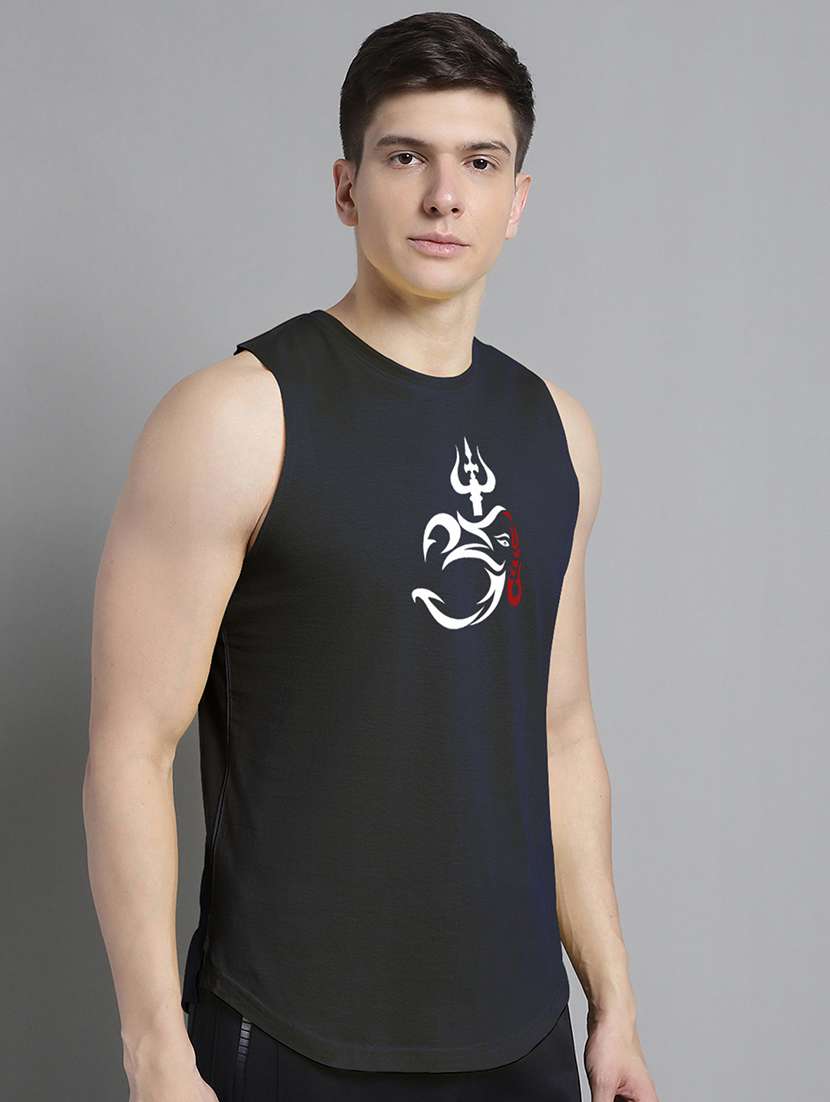 dral blue cotton vest - 20906802 - Standard Image - 1