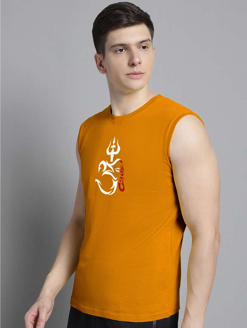men cotton chest print t-shirt - 20906839 -  Standard Image - 1