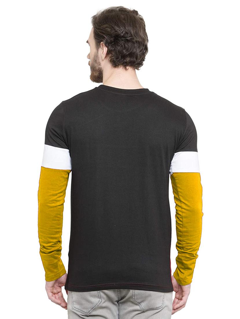 men round neck color block t-shirt - 20910170 - Standard Image - 1