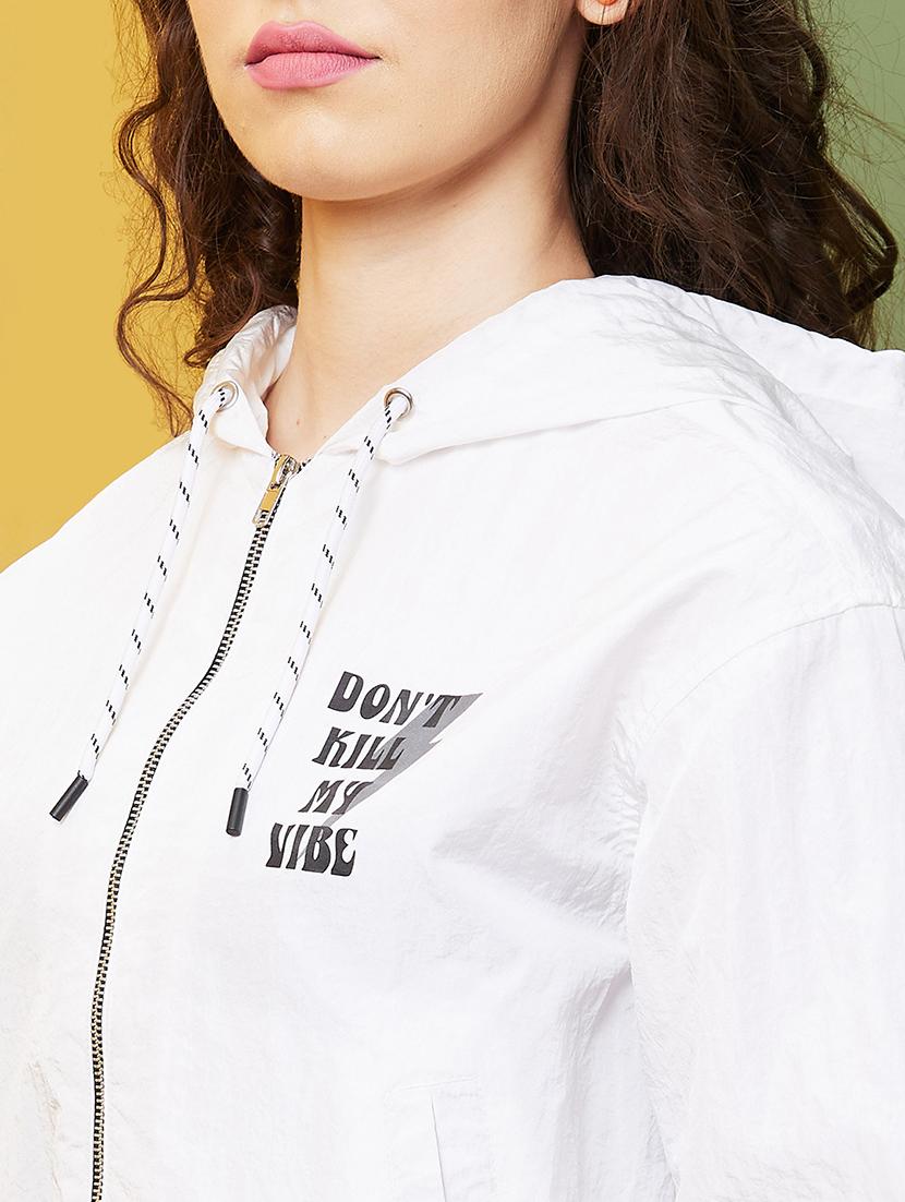 white typography regular jacket - 20911620 - Standard Image - 4