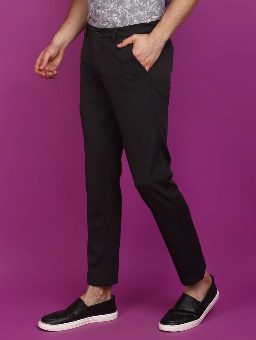 men solid ankle length chinos  - 20911701 -  Standard Image - 1