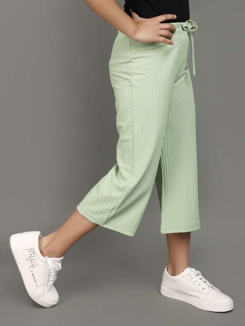 Green Acrylic Blend Harem Trouser - 20911780 -  Standard Image - 1