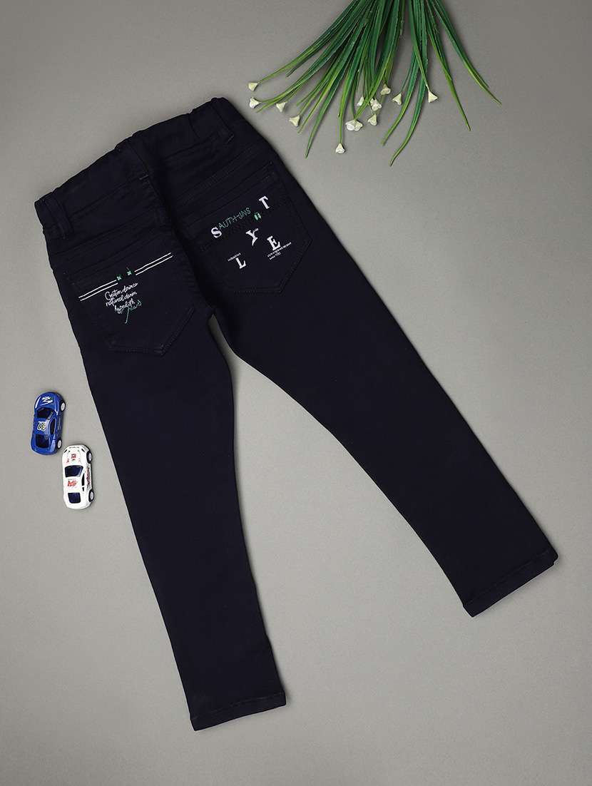 solid black detailed denim jeans - 20911782 -  Standard Image - 1