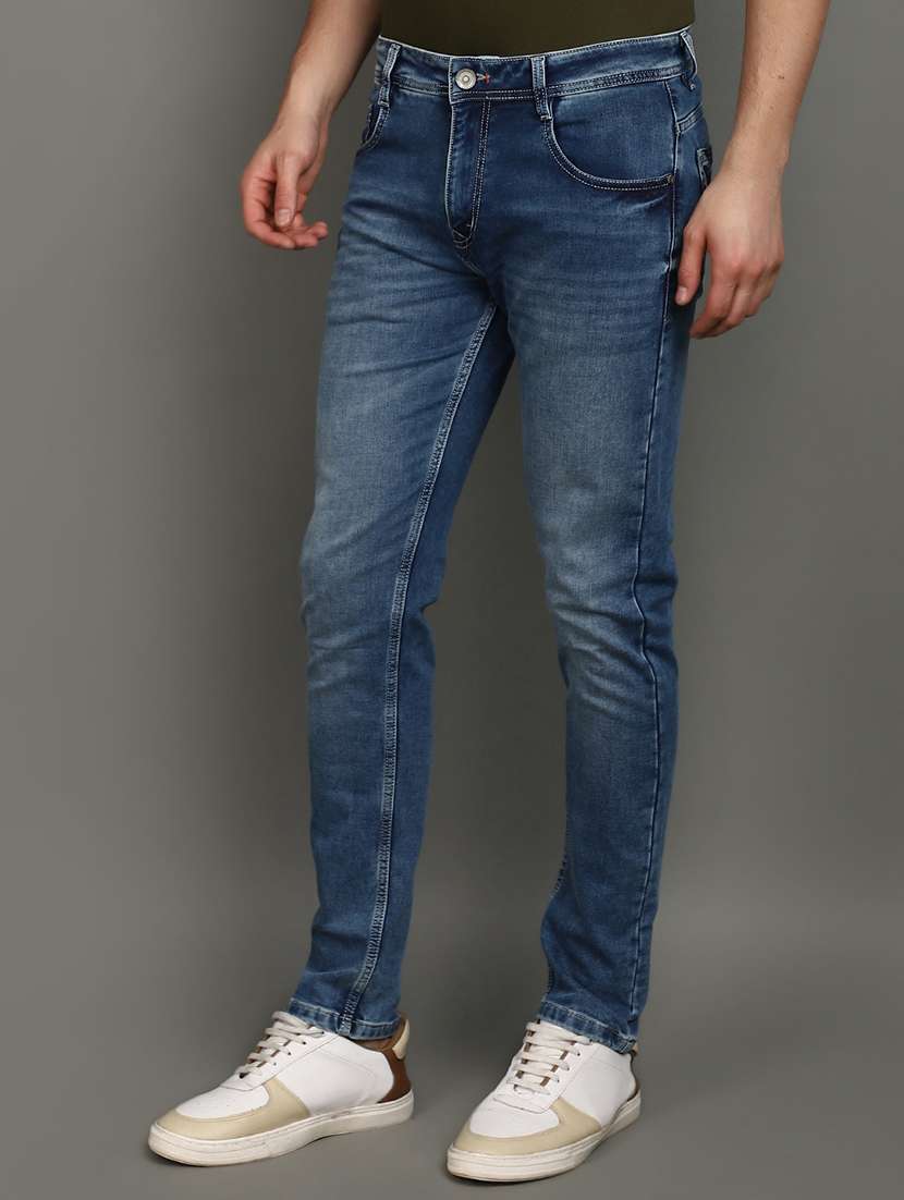 men mid rise washed denim jeans - 20911928 -  Standard Image - 1