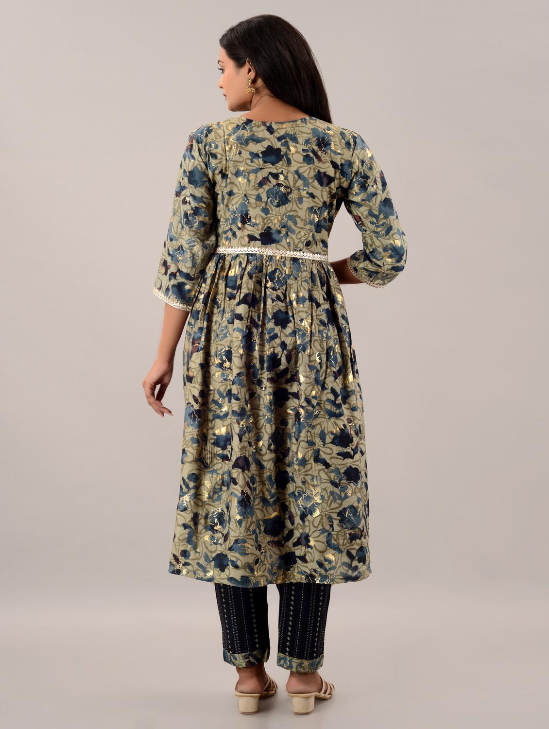 women green v neck kurta pant set with dupatta - 20912151 - Standard Image - 4