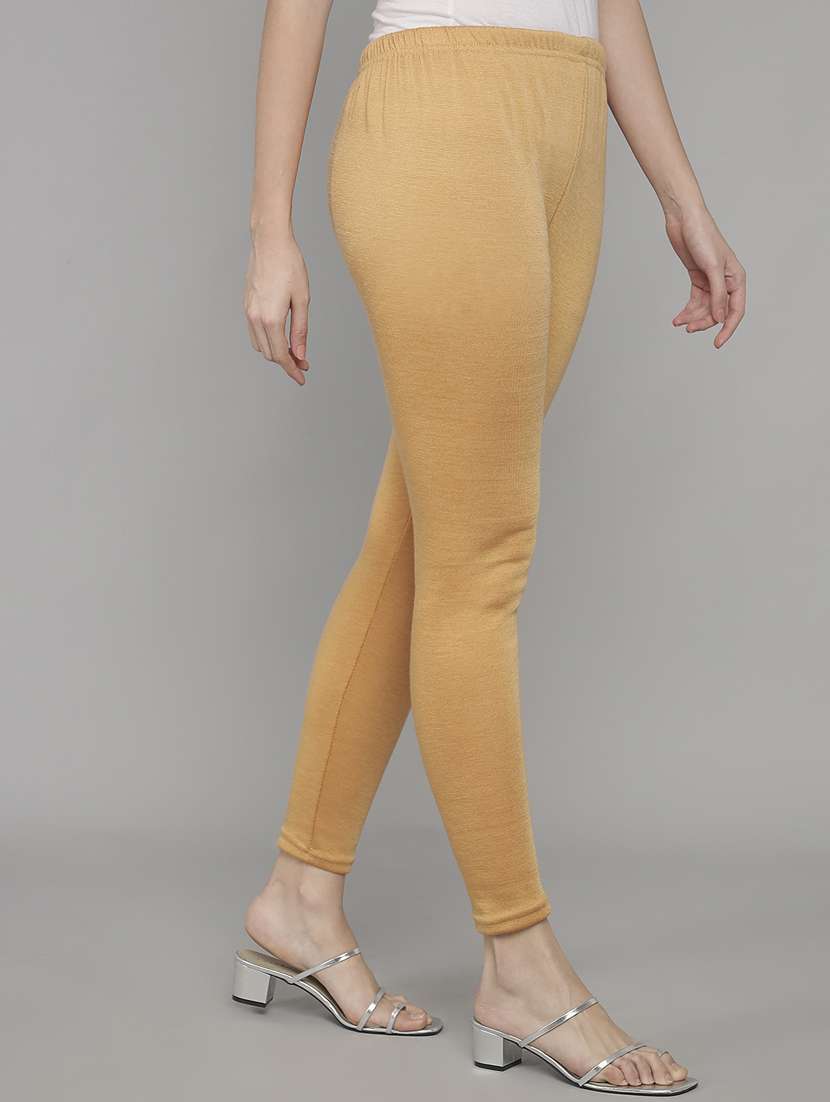 women high rise solid woolen legging - 20912163 -  Standard Image - 1
