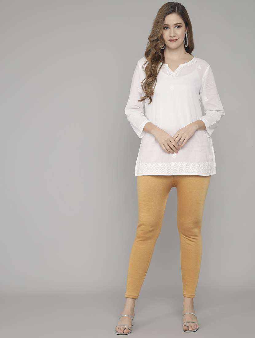 women high rise solid woolen legging - 20912163 -  Standard Image - 4