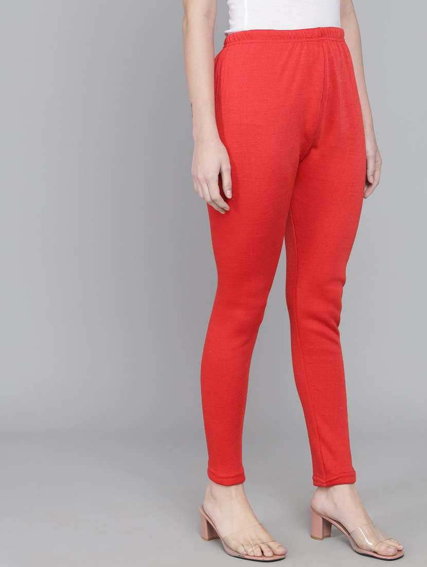 women high rise solid woolen legging - 20912168 -  Standard Image - 1