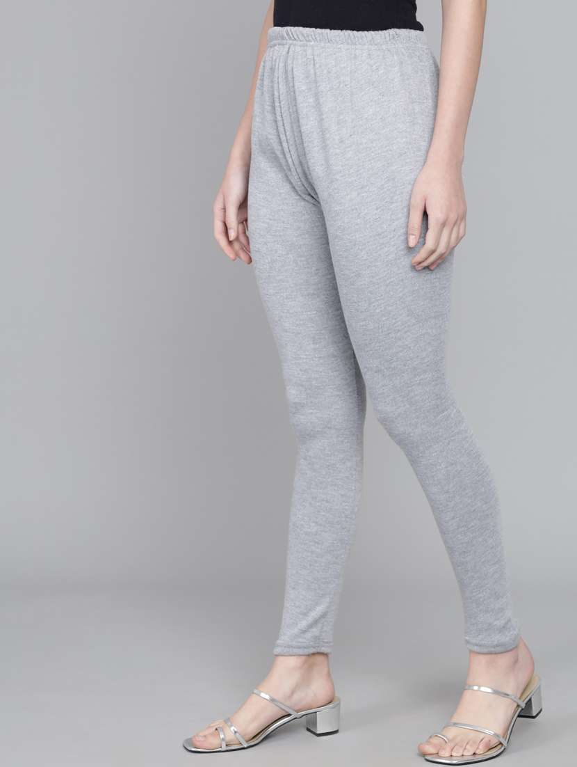 women high rise solid woolen legging - 20912170 -  Standard Image - 1