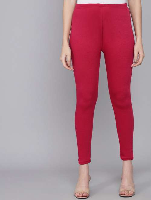 women high rise solid woolen legging - 20912176 -  Standard Image - 0