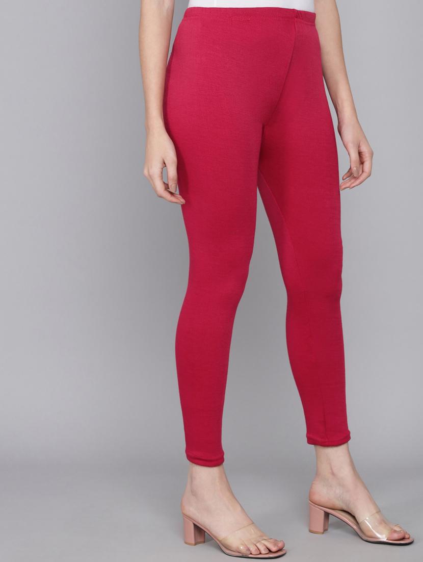 women high rise solid woolen legging - 20912176 - Standard Image - 1