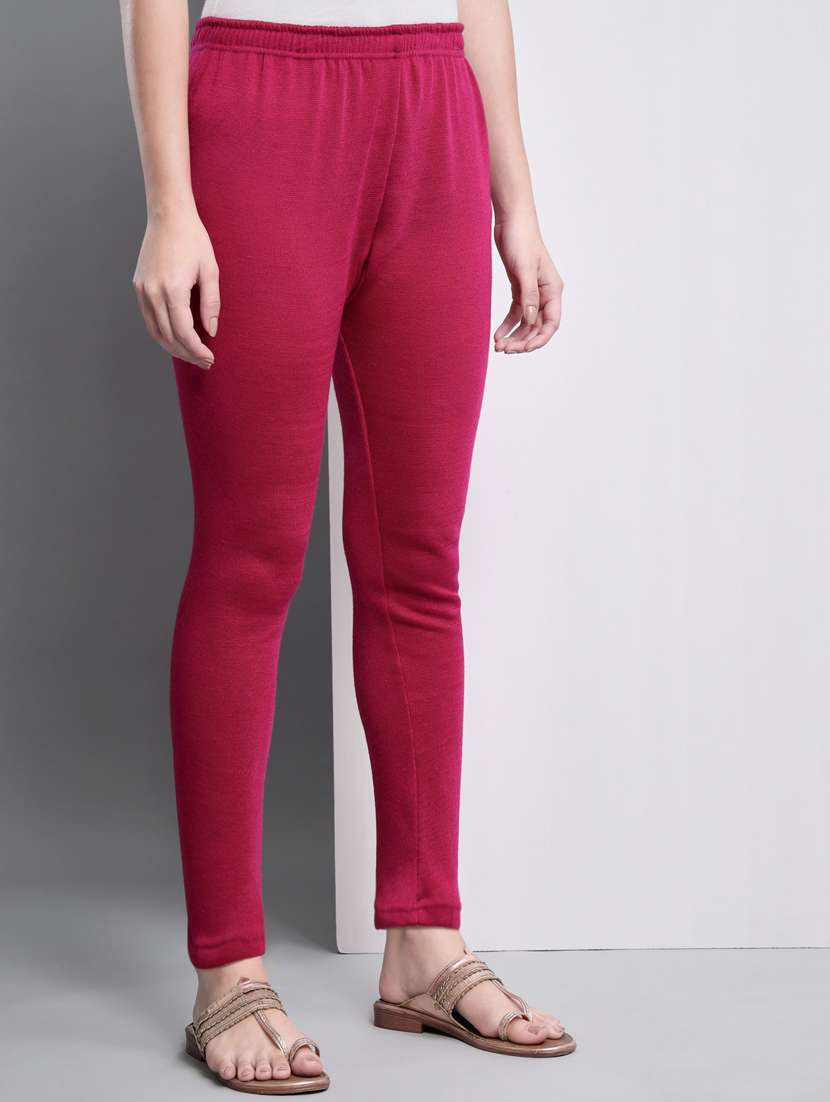 women high rise solid woolen legging - 20912180 -  Standard Image - 1