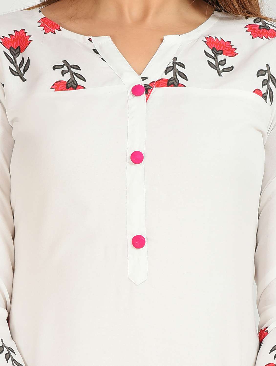 women's floral printed straight kurta - 20912193 -  Standard Image - 4