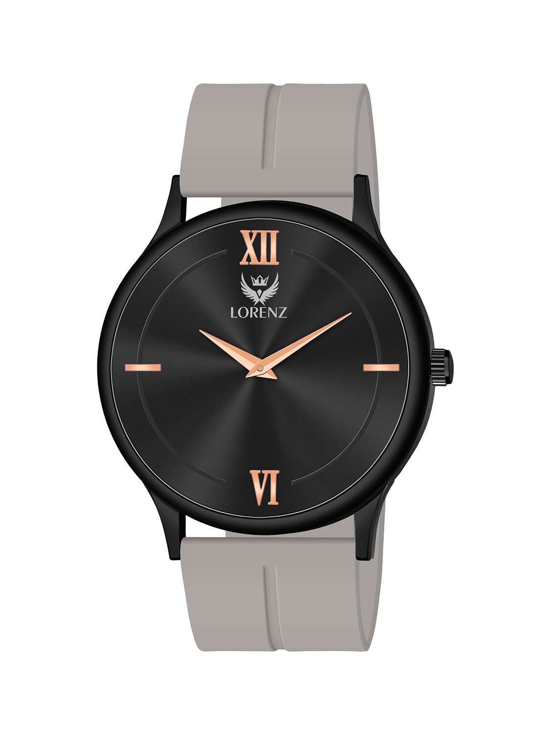 lorenz slim case analog watch with white magnetic lock strap | watch for men | mk-4073r