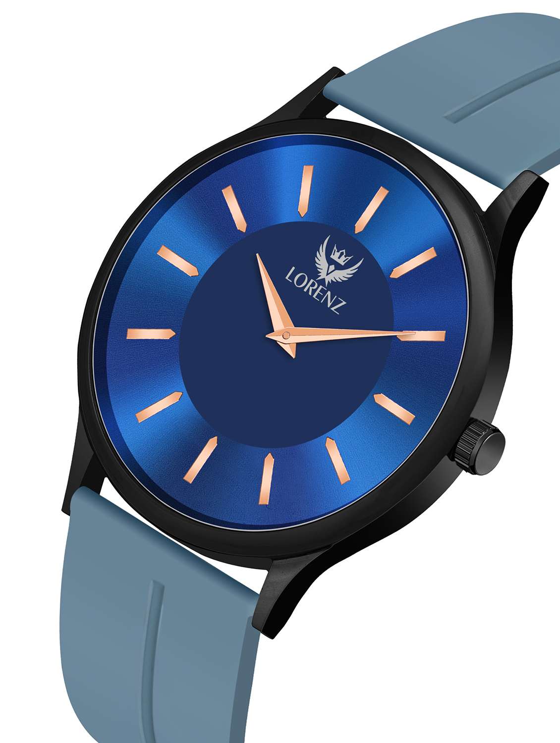 lorenz slim case analog watch with black magnetic lock strap | watch for men | mk-4077r - 20912219 -  Standard Image - 1