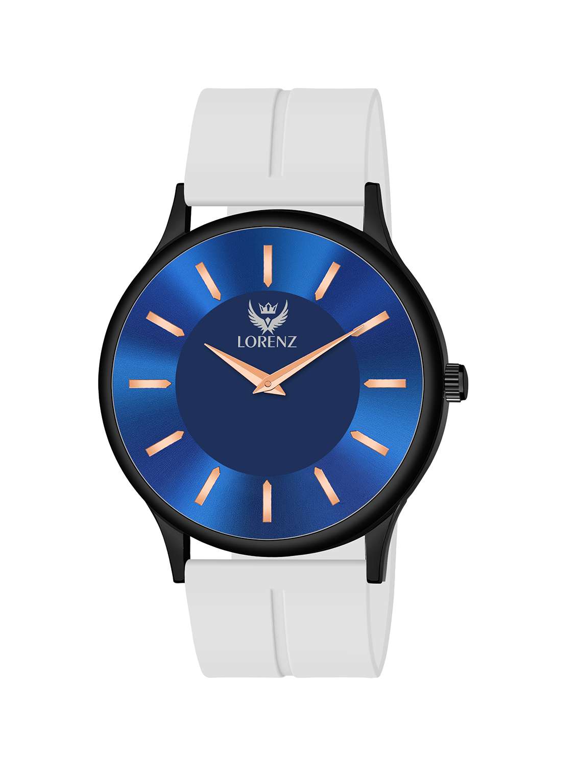 lorenz slim case analog watch with black magnetic lock strap | watch for men | mk-4077r - 20912220 -  Zoom Image - 0