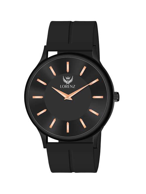 lorenz slim case analog watch with black magnetic lock strap | watch for men | mk-4077r - 20912221 -  Standard Image - 0