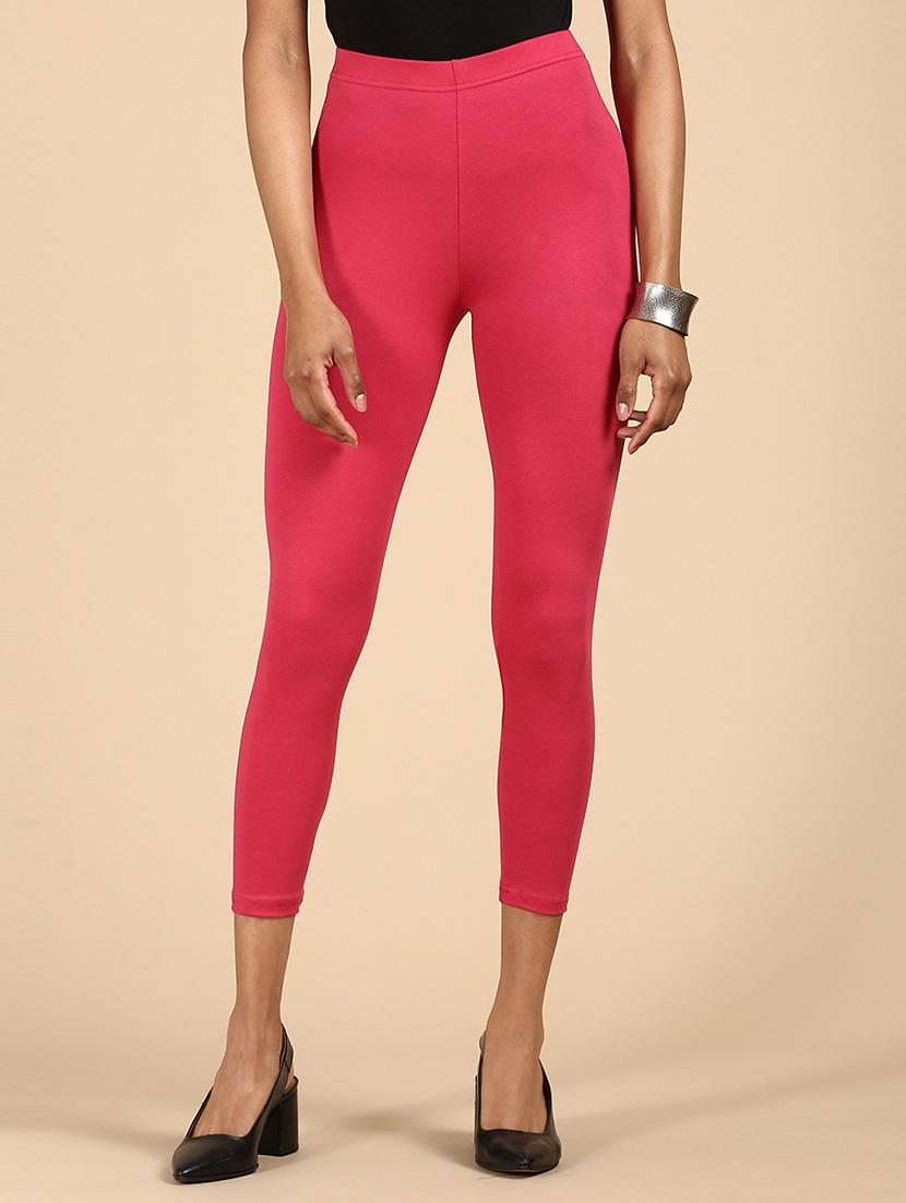 women solid calf lenght legging - 20912230 - Zoom Image - 0