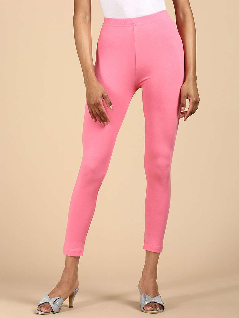 women solid cotton legging